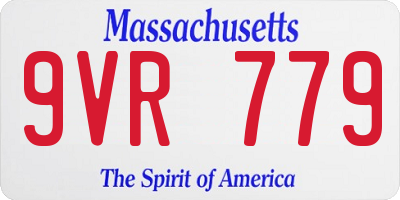 MA license plate 9VR779