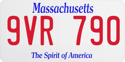 MA license plate 9VR790