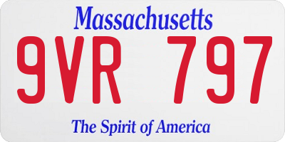 MA license plate 9VR797