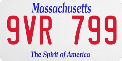 MA license plate 9VR799