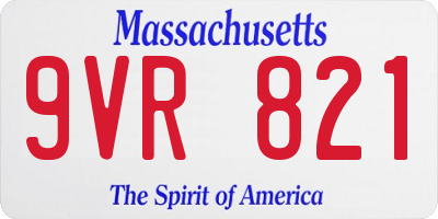 MA license plate 9VR821