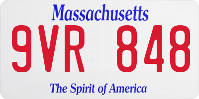 MA license plate 9VR848