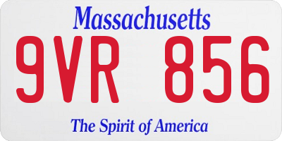 MA license plate 9VR856