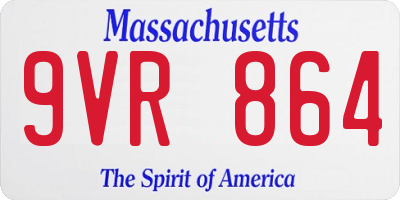 MA license plate 9VR864
