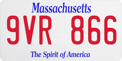 MA license plate 9VR866