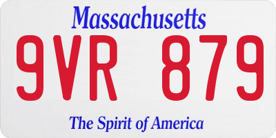 MA license plate 9VR879