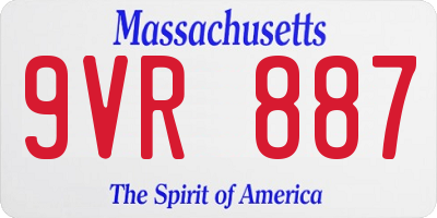 MA license plate 9VR887