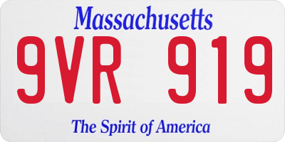 MA license plate 9VR919