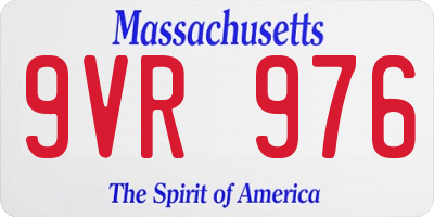 MA license plate 9VR976