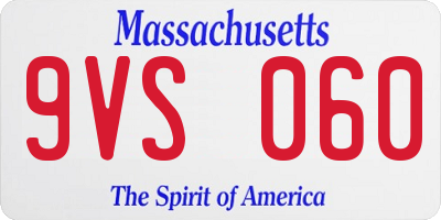 MA license plate 9VS060
