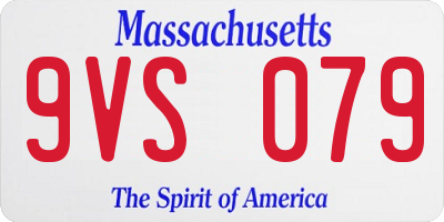 MA license plate 9VS079