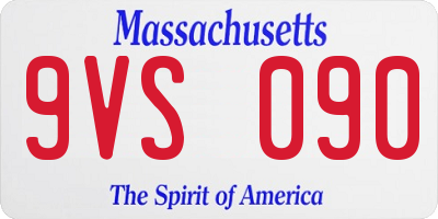 MA license plate 9VS090