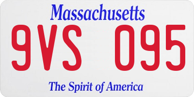 MA license plate 9VS095