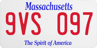 MA license plate 9VS097