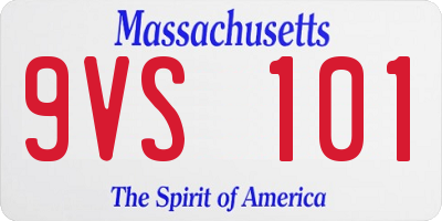 MA license plate 9VS101