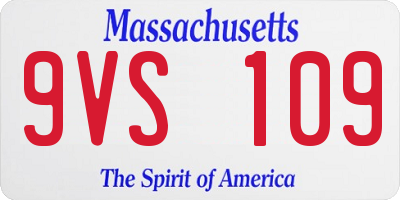 MA license plate 9VS109