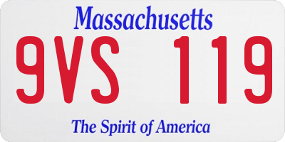 MA license plate 9VS119