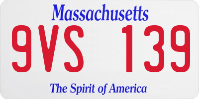 MA license plate 9VS139