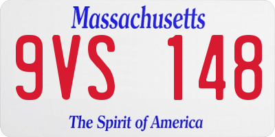 MA license plate 9VS148