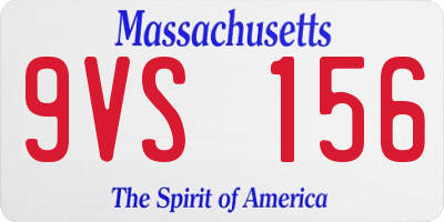 MA license plate 9VS156