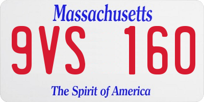 MA license plate 9VS160