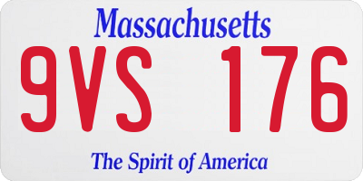 MA license plate 9VS176