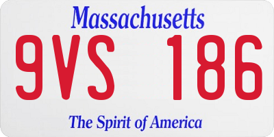 MA license plate 9VS186