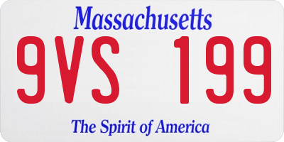 MA license plate 9VS199