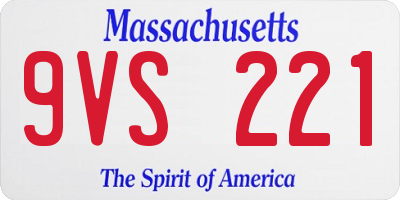 MA license plate 9VS221