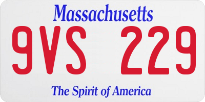 MA license plate 9VS229