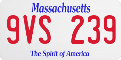 MA license plate 9VS239
