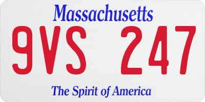 MA license plate 9VS247