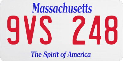 MA license plate 9VS248