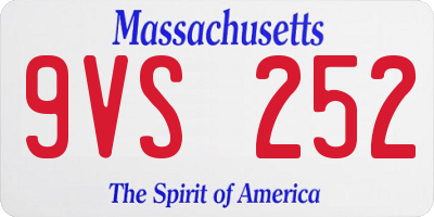 MA license plate 9VS252