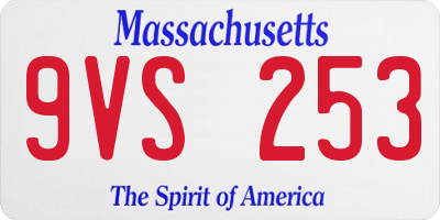 MA license plate 9VS253