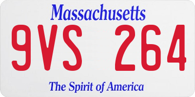 MA license plate 9VS264