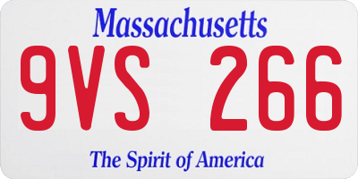 MA license plate 9VS266