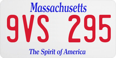 MA license plate 9VS295
