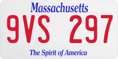 MA license plate 9VS297