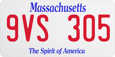 MA license plate 9VS305
