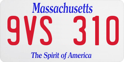 MA license plate 9VS310