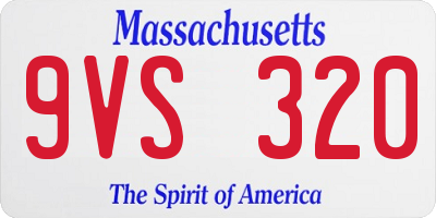 MA license plate 9VS320