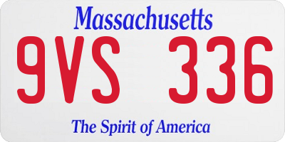 MA license plate 9VS336
