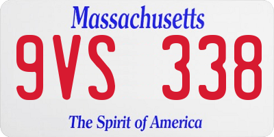 MA license plate 9VS338