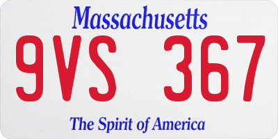 MA license plate 9VS367