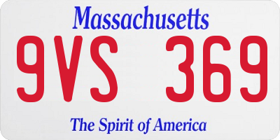 MA license plate 9VS369