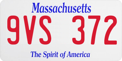 MA license plate 9VS372