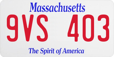 MA license plate 9VS403
