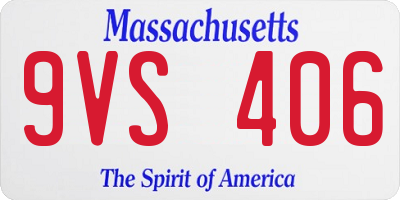 MA license plate 9VS406