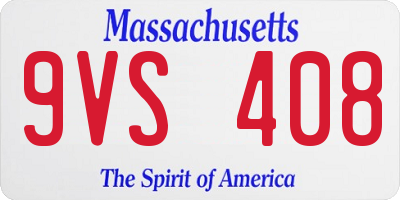 MA license plate 9VS408